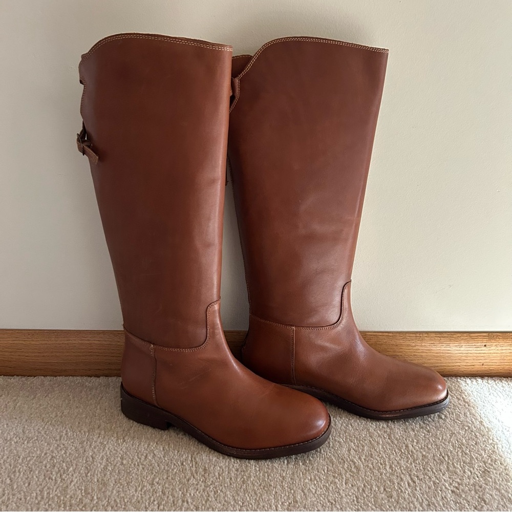 Free People Everly Equestrian Tall Boots in Saddle Tan - Size 38/8 - Picture 6 of 16